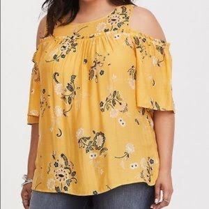 Torrid size 2X Floral Cold Shoulder Top